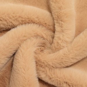 Brown 15mm High Pile Long Plush Fur for Winter Boots