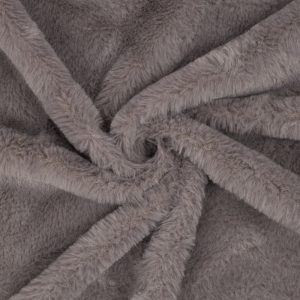 Cheap 12mm High Pile Fleece Grey Solid Color 260gsm Artificial Fur For Women Boots