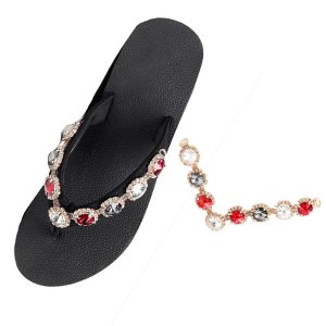 Diamond Weld Chain Sunflower Flip Flops Decorative Shoe Chandelier 511-12