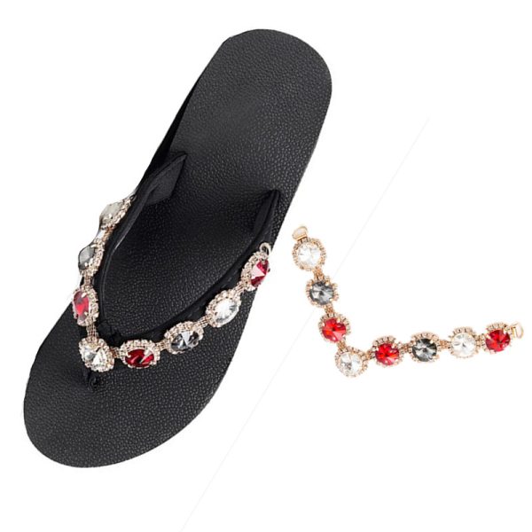 Diamond Weld Chain Sunflower Flip Flops Decorative Shoe Chandelier 511-12