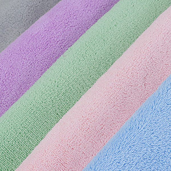 Double Sides Coral Fleece 260gsm Plain Color Short Plush Cloth For Slipper Insole - Image 4