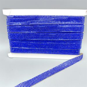 6 lines Klein blue SS6 glass diamond hotfix strip to decorate shoes garment