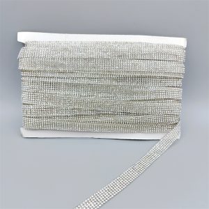 Shinny crystal clear rhinestones diy hot fix strip 14mm evening bag ornament