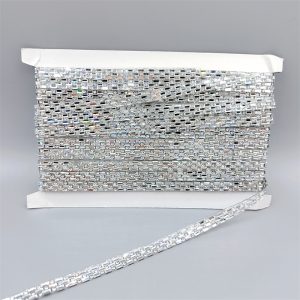 white hot fix rhinestone glass ribbon crystal rhinestone trim tape decorative shoes clothing accessories