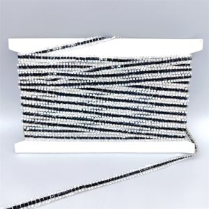 8mm hot fix black white diamonds strip as underwear bindings phone ring