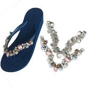 Pearl and Diamond Weld Chain Fashion Flip Flops Decorative Chandelier 511-10