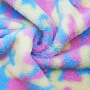 Manufacturer Solid Color Tie Dye Rabbit Faux Fur Fabric For Clothing Jacket Shoe 800g