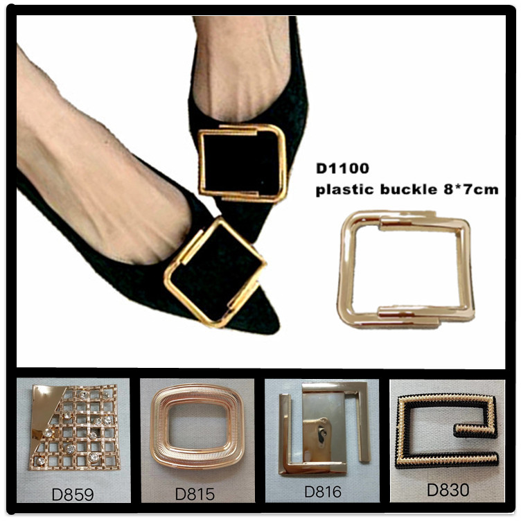 Women Popular Shoe Plastic Square Large Buckle Cheap Decorative Ornament