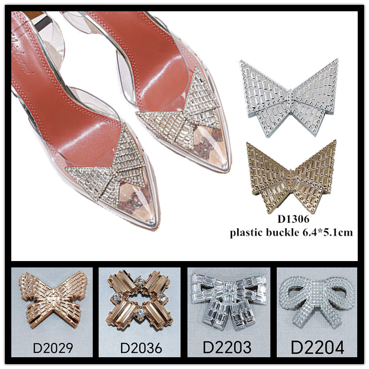 Cheap Butterfly Shoe Upper Front Decorative Shinny Diamond Buckle Shoe Accessory