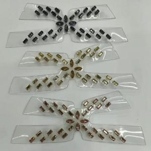 Wholesale Transparent Soft TPU Shoe Upper With Color Diamonds Pined Shoemaker Accessory