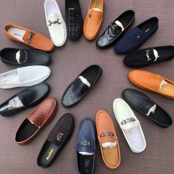 Large Stock Men Pu Leather Causal Shoes Factory Clear Goods Business Comfortable Boat Shoes