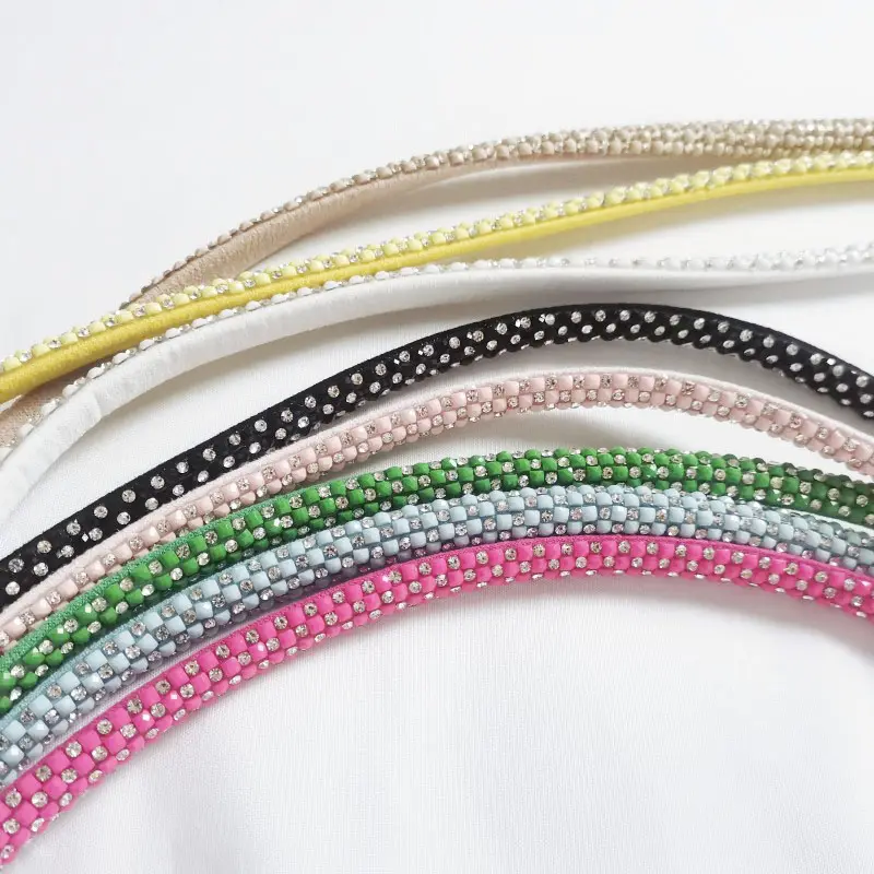 Yiwu Popular Resin Small Checks Rhinestone Decorative Strip Accessories For Garment Sandals Hairband