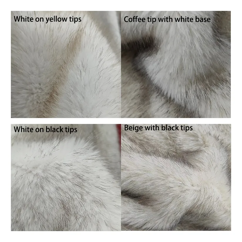 High Quality Keep Warm 30-45mm Villus Height Tippy Dyeing Faux Fox Fur For Clothing Toys