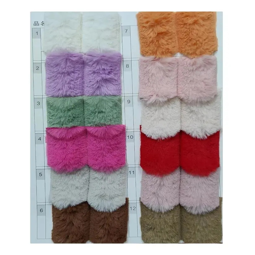 Manufacturer Direct Sale Of 100% Polyester Corduroy Rabbit Hair Fabric For Clothing Shoes And Hats