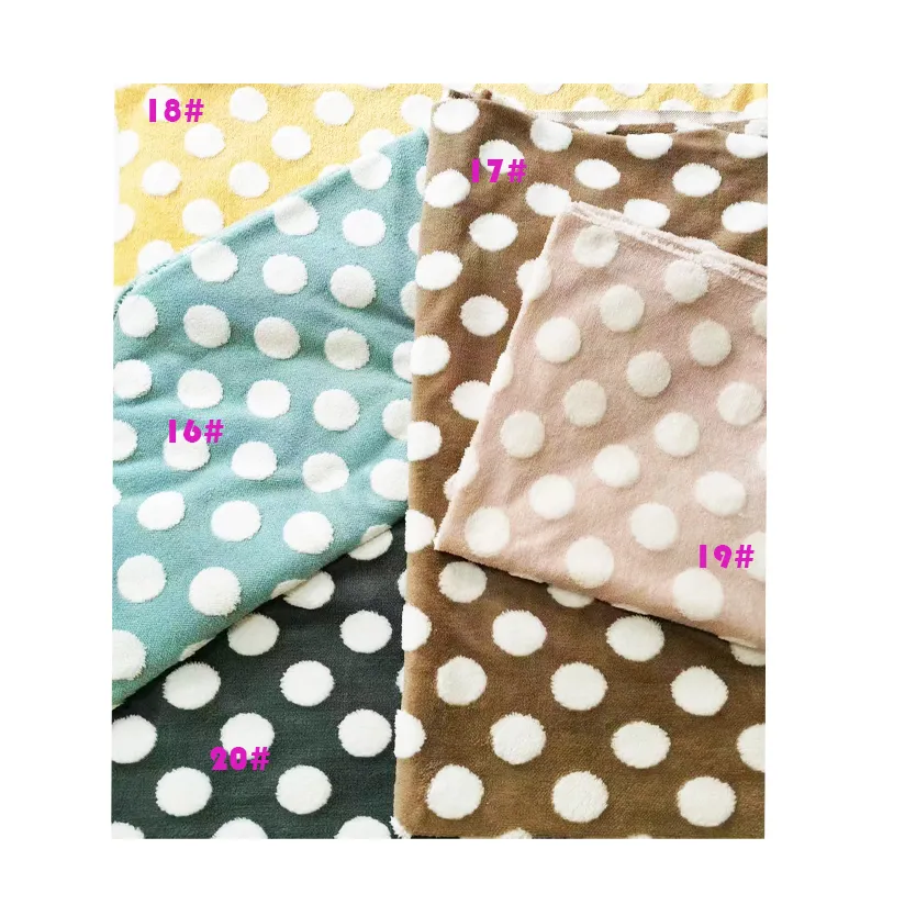 Large Polka Dots For Clothing Shoes Shu Velveteen Jacquard Hot Products Breathable And Keep Warm 100%polyester Jacquard Fabric