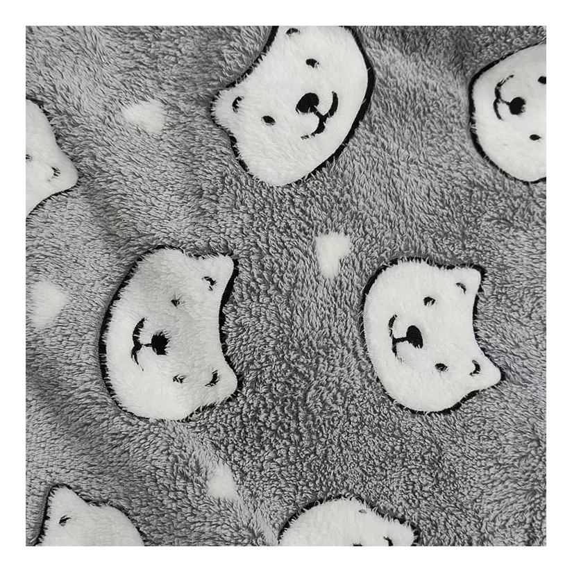 2024hot-sale Products Keep Warm Breathable Two-sided Flannel Cartoon Bear Head For Clothing