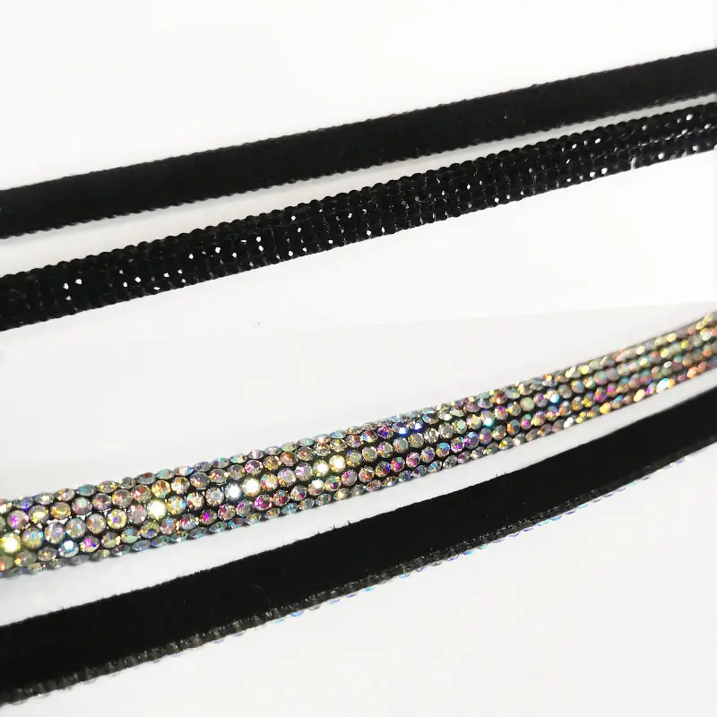 Large Quantity Stock Simple Shinny Full Diamonds EVA Strip as Sandal Upper Parts Rhinestones Decoration