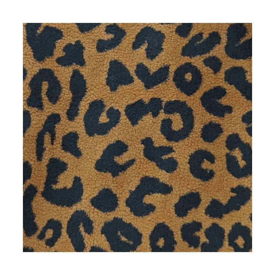 High Quality Keep Warm Keep Soft Handle Warm Lamb Fur Large Leopard Jacquard For Clothing Shoes