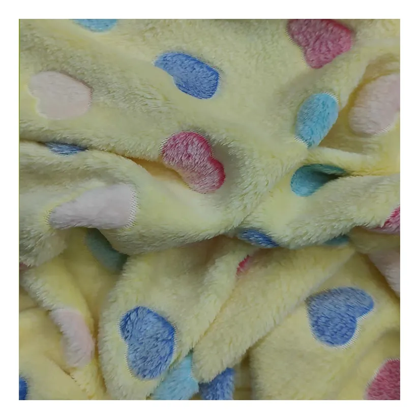 2024hot-sale Products Breathable Keep Warm Double-sided Flannel Color Heart Shape For Clothing