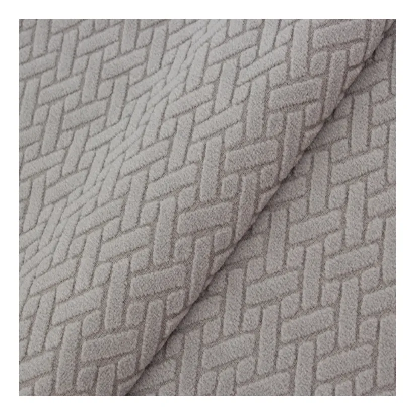 Springy Soft Handle For Clothing Weave Polar Fleece Factory Direct Sales In China Jacquard Velvet Sofa Tricot Jacquard Fabric