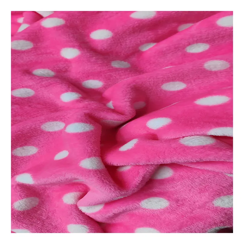 Wholesale Factory Supply Two-sided Flannel 2cm Small Dot For Clothing