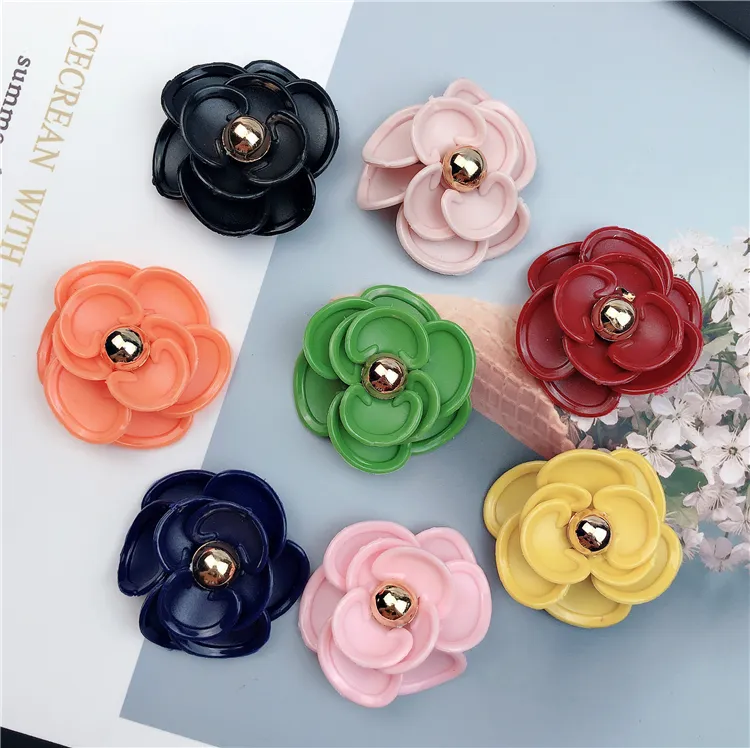 Yiwu Market Cheap Stock Flower Ornament Trim Beautiful Plastic Shoe Buckle for Kid's Shoe