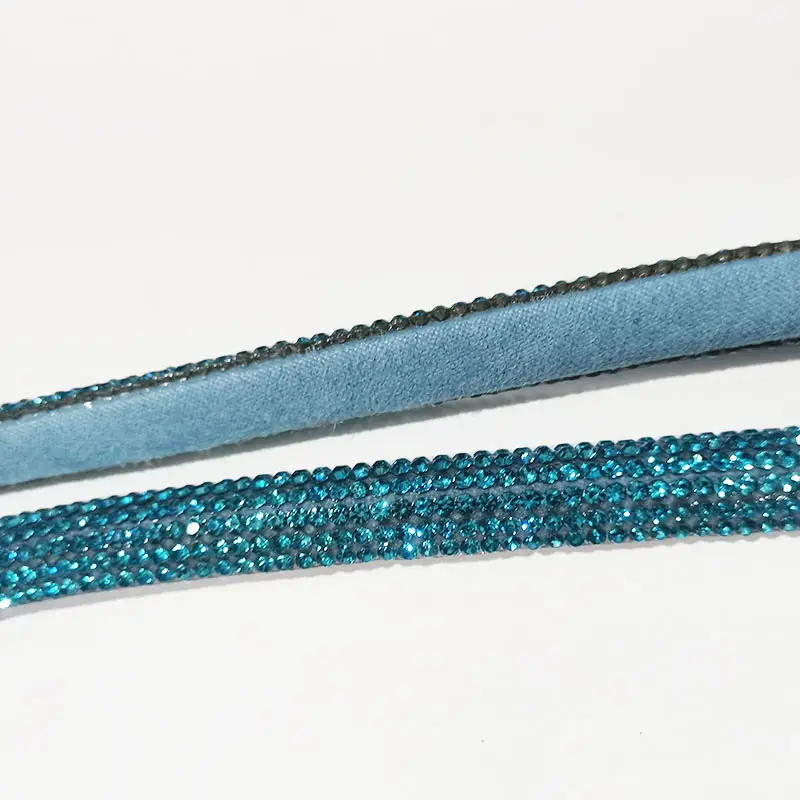 Shoe Factory Cheap High Quality Full Color Rhinestone Soft EVA Rope Diamond Strip to make Sandals handbags Hairband Garment Accessories