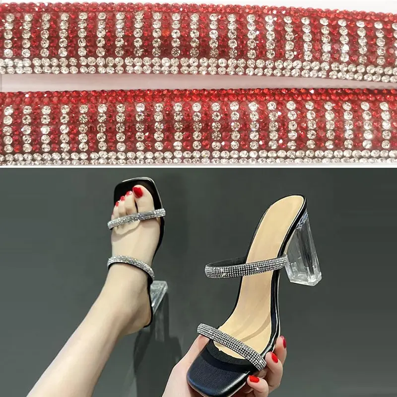 Semi-finished Rhinestones Accessories Diamond Tassel Eva Soft Rope to Produce Shoe Strap and Upper