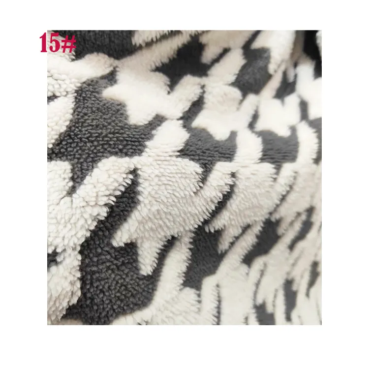 High Quality Breathable And Keep Warm Shu Velveteen Houndstooth For Clothing Shoes Toys