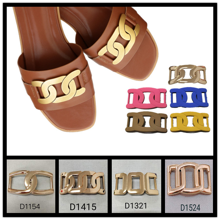 Popular Lady Brand Shoe Upper Decorative Chain Buckle in Colors